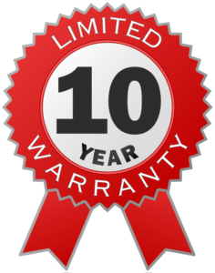 10 year warranty badge